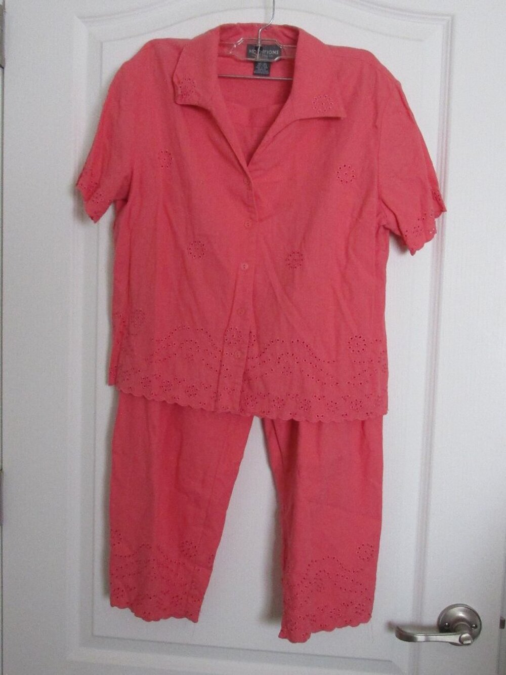 two-piece linen blend outfit
